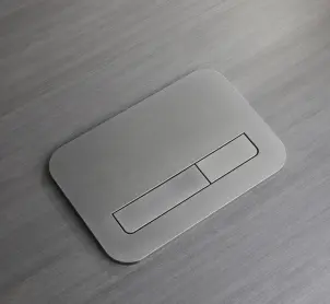 Панель змиву Koer KT-0609-07 240x160x7mm пластикова, кнопка лінійна (колір графіт) (KR6133) №2