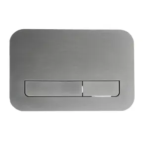 Панель змиву Koer KT-0609-07 240x160x7mm пластикова, кнопка лінійна (колір графіт) (KR6133) №4