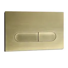 Панель змиву Koer KT-0608-12 240x160x10mm пластикова, кнопка закруглена (колір матове золото) (KR6126)
