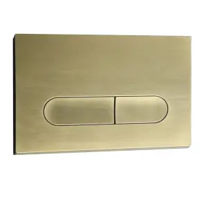 Панель змиву Koer KT-0608-12 240x160x10mm пластикова, кнопка закруглена (колір матове золото) (KR6126) №1