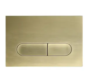 Панель змиву Koer KT-0608-12 240x160x10mm пластикова, кнопка закруглена (колір матове золото) (KR6126) №4