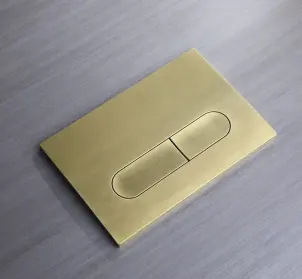 Панель змиву Koer KT-0608-12 240x160x10mm пластикова, кнопка закруглена (колір матове золото) (KR6126) №6