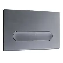 Панель змиву Koer KT-0608-07 240x160x10mm пластикова, кнопка закруглена (колір графіт) (KR6128)