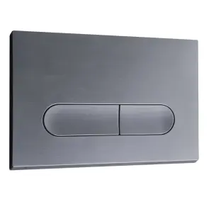 Панель змиву Koer KT-0608-07 240x160x10mm пластикова, кнопка закруглена (колір графіт) (KR6128) №1