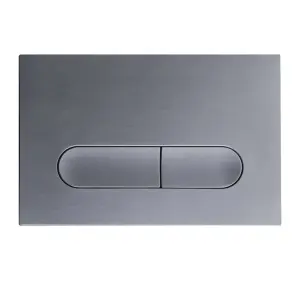 Панель змиву Koer KT-0608-07 240x160x10mm пластикова, кнопка закруглена (колір графіт) (KR6128) №7