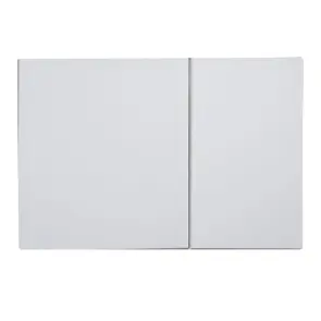 Панель змиву Koer KT-0610-03 240x160x32mmmm пластикова, кнопка квадратна (колір білий) (KR6134) №4