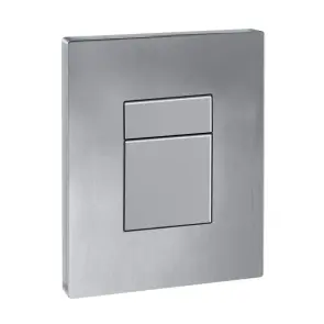 Панель змиву Koer KT-0607-02 157x198x10mm пластикова, кнопка квадратна (SS Color) (KR6239) №1
