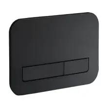 Панель змиву Koer KT-0609-05 240x160x7mm пластикова, кнопка лінійна (колір чорний матовий) (KR6131)