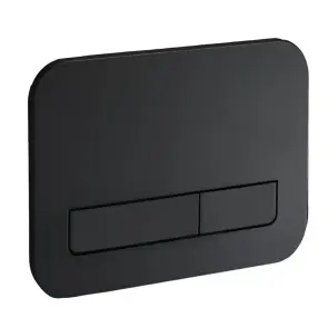 Панель змиву Koer KT-0609-05 240x160x7mm пластикова, кнопка лінійна (колір чорний матовий) (KR6131) №1