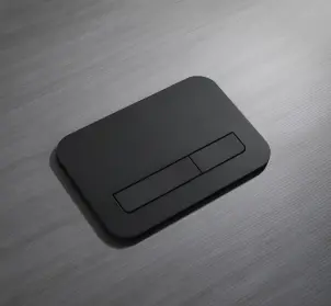 Панель змиву Koer KT-0609-05 240x160x7mm пластикова, кнопка лінійна (колір чорний матовий) (KR6131) №4