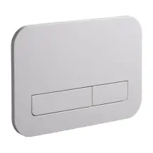 Панель змиву Koer KT-0609-03 240x160x7mm пластикова, кнопка лінійна (колір білий) (KR6129)