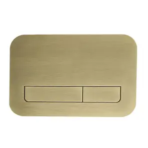 Панель змиву Koer KT-0609-12 240x160x7mm пластикова, кнопка лінійна (колір матове золото) (KR6132) №4
