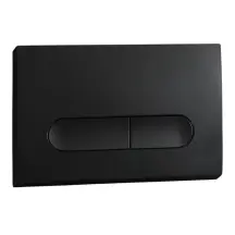 Панель змиву Koer KT-0608-05 240x160x10mm пластикова, кнопка закруглена (колір чорний матовий) (KR6125)