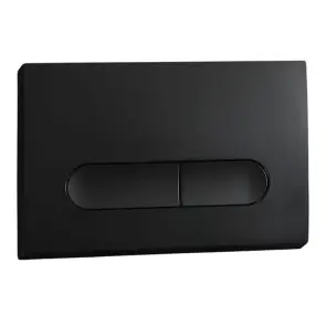 Панель змиву Koer KT-0608-05 240x160x10mm пластикова, кнопка закруглена (колір чорний матовий) (KR6125) №1