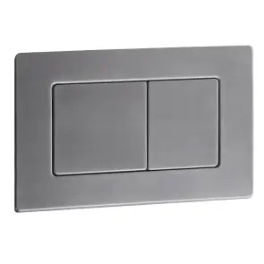 Панель змиву Koer KT-0612-07 240x160x10mm з нержавіючої сталі, кнопка квадр. (колір графіт) (KR6122) №1