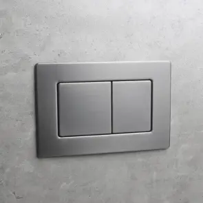 Панель змиву Koer KT-0612-07 240x160x10mm з нержавіючої сталі, кнопка квадр. (колір графіт) (KR6122) №2