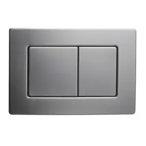 Панель змиву Koer KT-0612-07 240x160x10mm з нержавіючої сталі, кнопка квадр. (колір графіт) (KR6122) №3