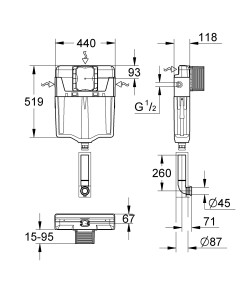 Змивний бачок GD 2 Grohe GD2 (38661000) №2