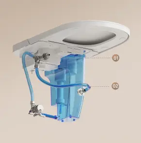 Унітаз-біде підлоговий з електронним управлінням Koer TB-0202 Smart 680x405x455mm із вбудованим бачком (KR6072) №15