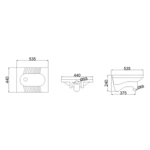 Чаша Генуя Mixxus Premium Wave-2202 530x435x240mm с отводом (MP6716) №13