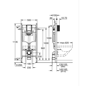 Комплект Grohe Set Унітаз ELLIPSE-0305-T3 + Інсталяція UA388400WG + панель 38732000 (388400WGELLIPS0305T3) №13