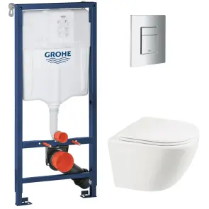 Комплект Grohe Set Унітаз ELLIPSE-0301-T3 + Інсталяція 38536001 + панель 38732000 (38536001ELLIPS0301T3) №1