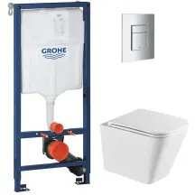 Комплект Grohe Set Унітаз QUADRO-0301-T3 + Інсталяція 38536001 + панель 38732000 (38536001QUADRO0301T3) купити