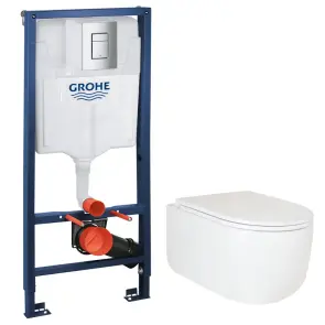 Комплект Grohe Set Унітаз TOPPER-0302-T3 + Інсталяція Grohe Rapid SL 38772001 (38772001TOPPER0302T3) №1