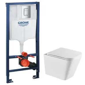 Комплект Grohe Set Унітаз QUADRO-0301-R + Інсталяція Grohe Rapid SL 38772001 (38772001QUADRO0301R) №1