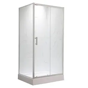 Душова кабіна з низьким піддоном Mixxus HARD SCT01-120x80x198-TR Chrome NEW прозоре скло 5мм (MI8428) №1