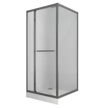Душова кабіна з низьким піддоном Mixxus Style SCT01-90x90x200-TR Graphite прозоре скло 6мм (MI8432)