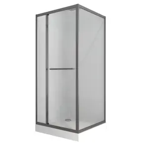Душова кабіна з низьким піддоном Mixxus Style SCT01-90x90x200-TR Graphite прозоре скло 6мм (MI8432) №1