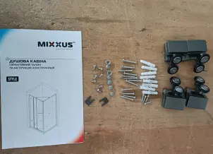 Душова кабіна з низьким піддоном Mixxus Style SCT01-90x90x200-TR Graphite прозоре скло 6мм (MI8432) №6