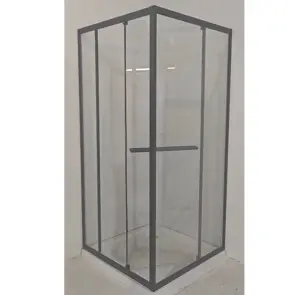 Душова кабіна з низьким піддоном Mixxus Style SCT01-90x90x200-TR Graphite прозоре скло 6мм (MI8432) №7