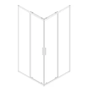 Душова кабіна без піддону Koer SR SC10-90x90x195-TR-12 прозоре скло Easy Clean 6мм, матове золото (KR5943) №10