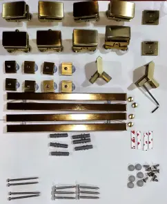 Душова кабіна без піддону Koer SR SC10-90x90x195-TR-12 прозоре скло Easy Clean 6мм, матове золото (KR5943) №21