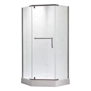 Душова кабіна з низьким піддоном Mixxus LINES SCT01-90x90x198-TR Graphite NEW прозоре скло 6мм (MI8429) №1