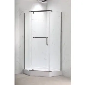 Душова кабіна з низьким піддоном Mixxus LINES SCT01-90x90x198-TR Graphite NEW прозоре скло 6мм (MI8429) №10