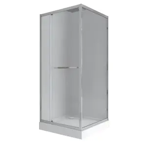 Душевая кабина с низким поддоном Mixxus Style SCT01-90x90x200-TR Chrome прозрачное стекло 6мм (MI8433) №1