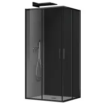 Душова кабіна без піддону Koer SR SC10-90x90x195-TR-07 прозоре скло Easy Clean 6мм, графіт (KR5944)