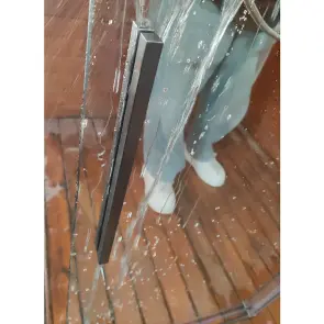Шторки стеклянные на раздвижные ванны Koer SR BS06-120x150-TR-07 прозрачное стекло Easy Clean 6мм, графит (KR5947) №3