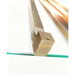 Шторки скляні на ванну розсувні Koer SR BS06-120x150-TR-12 прозоре скло Easy Clean 6мм, матове золото (KR5946) №5