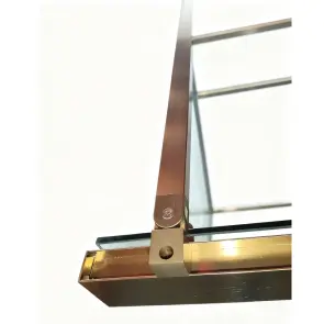 Шторки скляні на ванну розсувні Koer SR BS06-120x150-TR-12 прозоре скло Easy Clean 6мм, матове золото (KR5946) №8