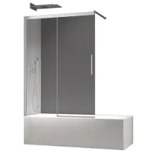 Шторки скляні на ванну розсувні Koer SR BS06-120x150-TR-01 прозоре скло Easy Clean 6мм, хром (KR5945)