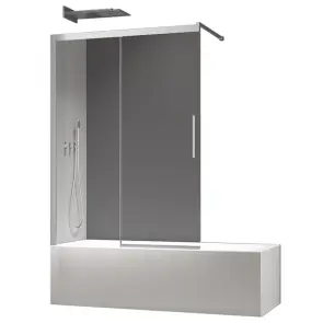 Шторки скляні на ванну розсувні Koer SR BS06-120x150-TR-01 прозоре скло Easy Clean 6мм, хром (KR5945) №1
