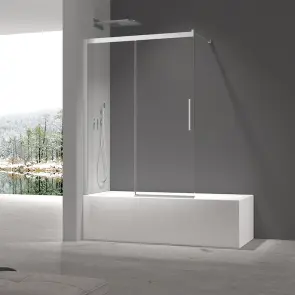Шторки скляні на ванну розсувні Koer SR BS06-120x150-TR-01 прозоре скло Easy Clean 6мм, хром (KR5945) №3