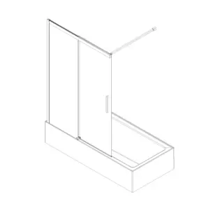 Шторки скляні на ванну розсувні Koer SR BS06-120x150-TR-01 прозоре скло Easy Clean 6мм, хром (KR5945) №4