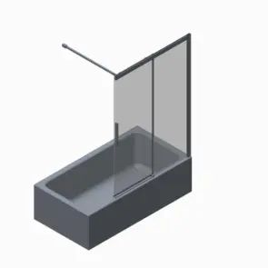 Шторки скляні на ванну розсувні Koer SR BS06-120x150-TR-01 прозоре скло Easy Clean 6мм, хром (KR5945) №30