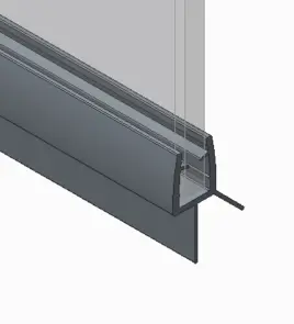 Шторки скляні на ванну розпашні Koer SR BS02-80x140-TR-07 прозоре скло 6мм, графіт (KR5941) №8