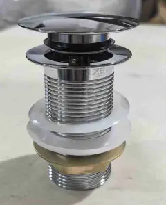 Донный клапан для раковины без перелива Zerix BV-10 1 1/4" автоматический Click-Clack (Цвет хром) (MY0416) №12